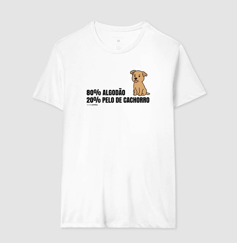 Camiseta 80% Algodão 20% Pelo de Cachorro - Imagem 4