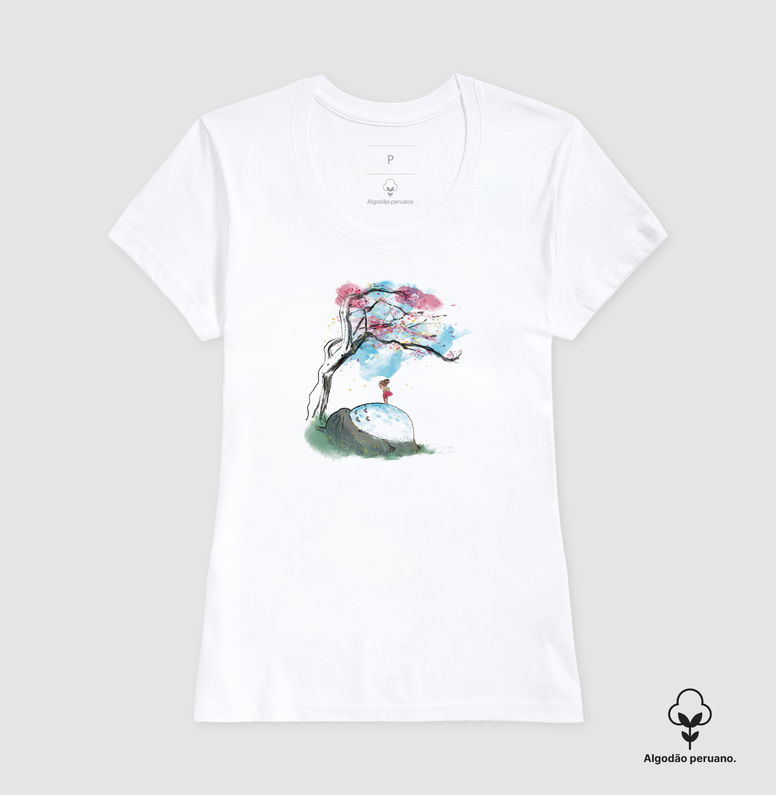 Camiseta The Nap Under The Sakura Tree Algodão Peruano - Imagem 3
