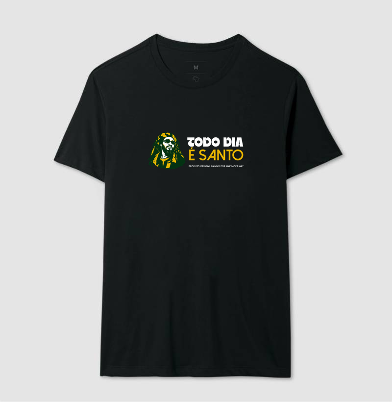 Camiseta Todo dia é santo! Coleção Reggae.  Masculino e feminino. Algodão Premium. - Imagem 5
