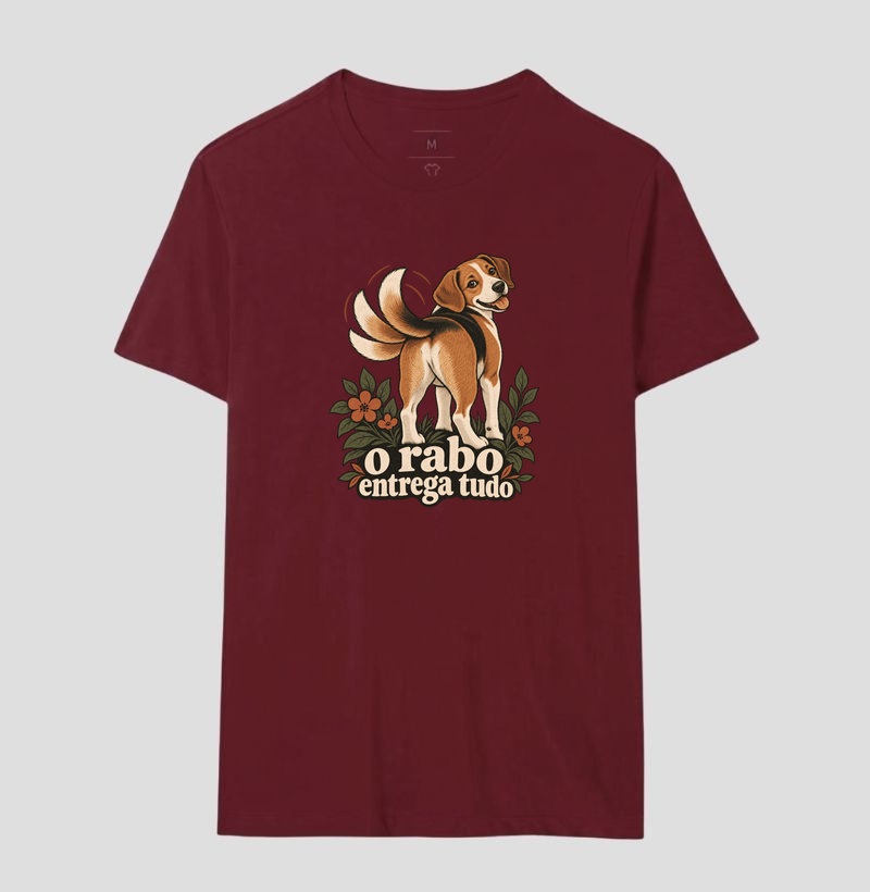 Camiseta Cachorro Humor "o rabo entrega tudo" | Pelo & Pano - Imagem 18