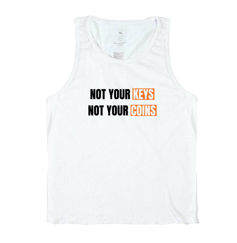 Camiseta Bitcoin Not Your Keys, Not Your Coins - Imagem 2