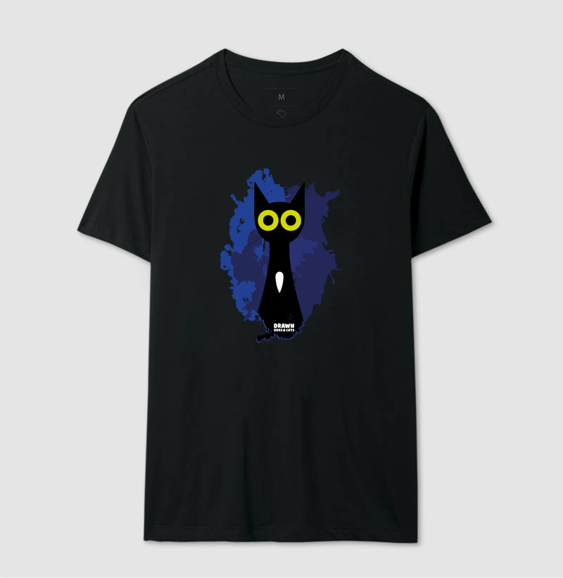 Gato preto com fundo azul - Imagem 4