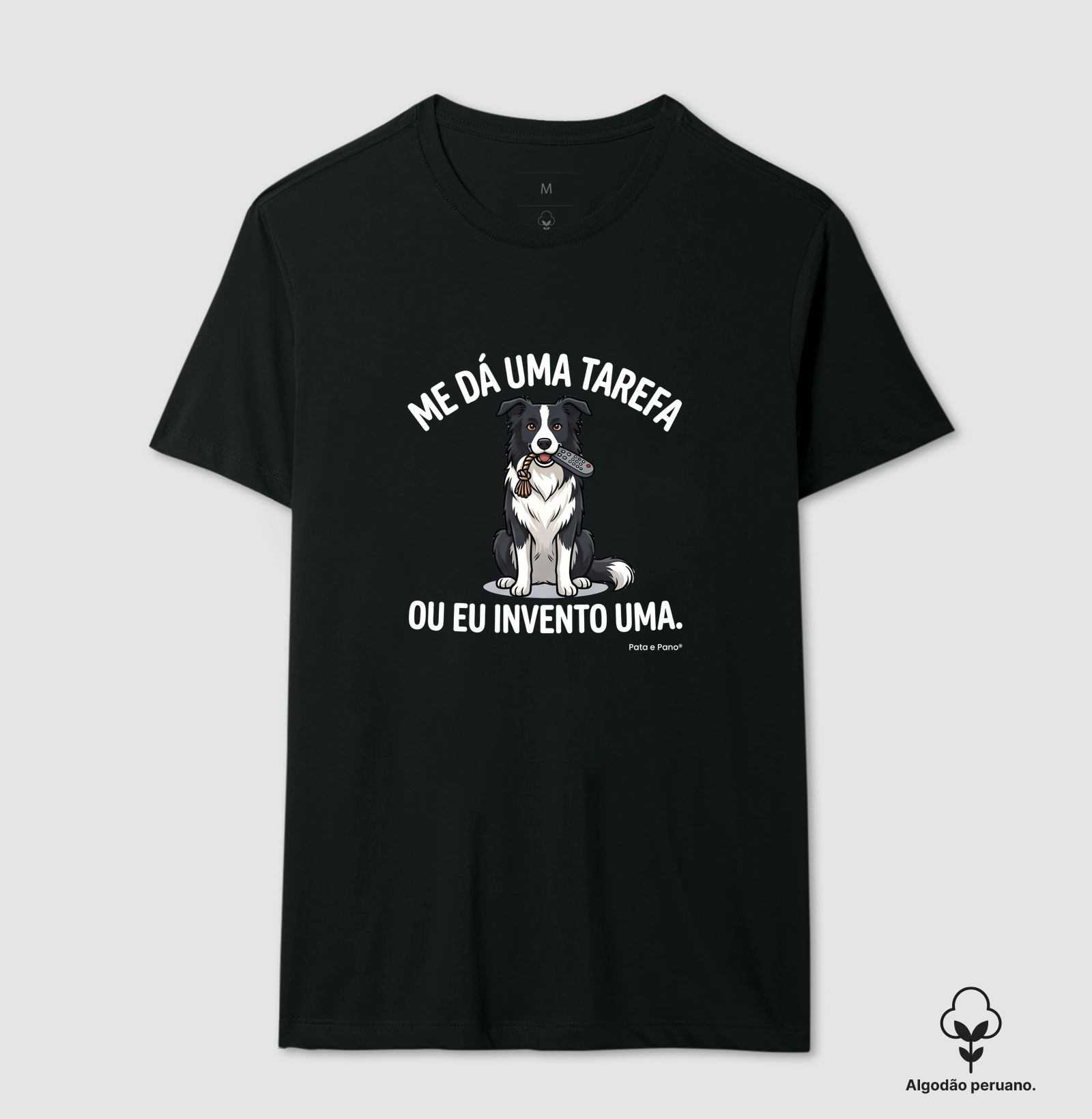 CAMISETA ALGODÃO PERUANO BORDER COLLIE TAREFA - Imagem 6