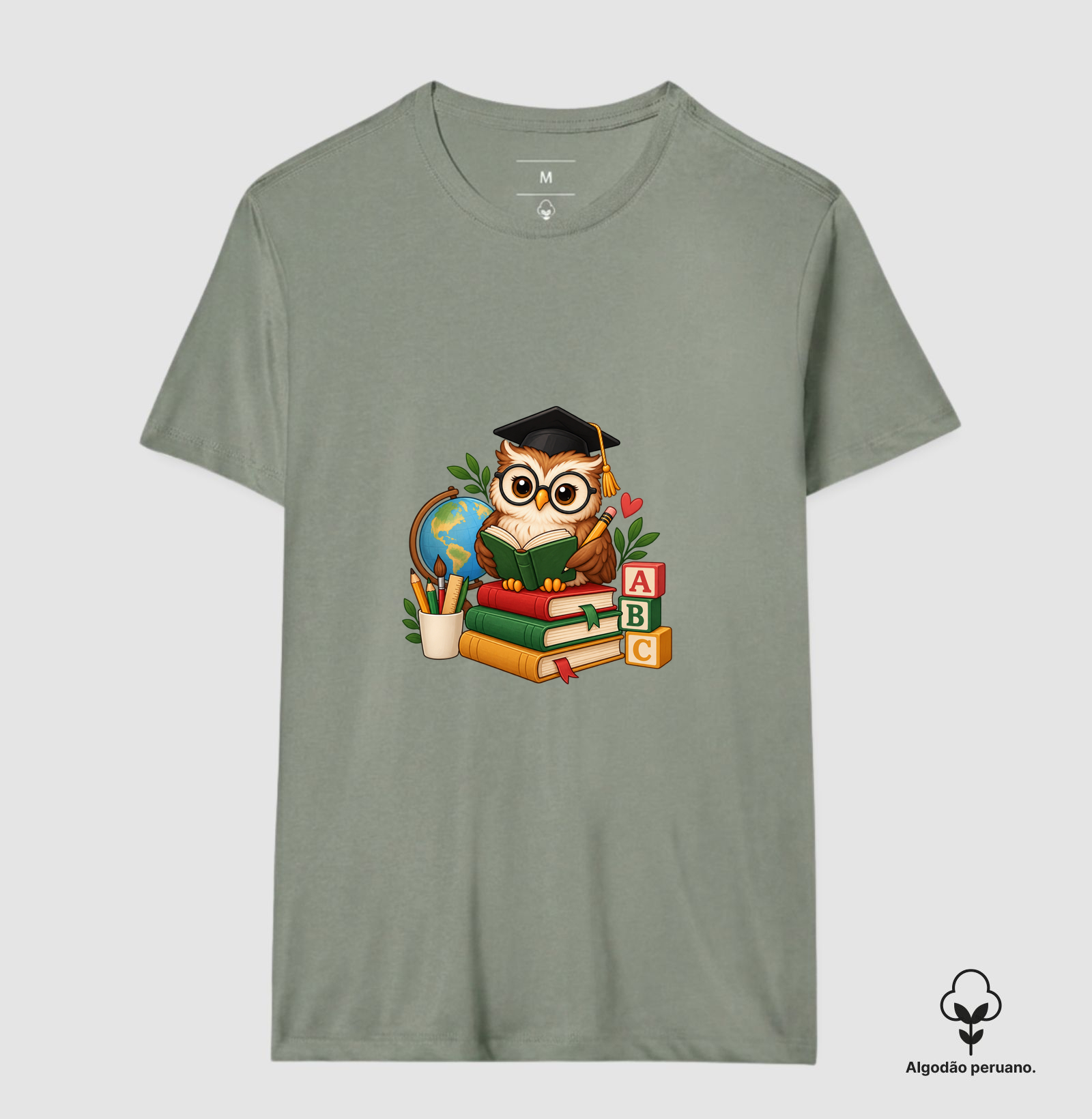 Camiseta Algodão Peruano Coruja do Conhecimento - Imagem 7