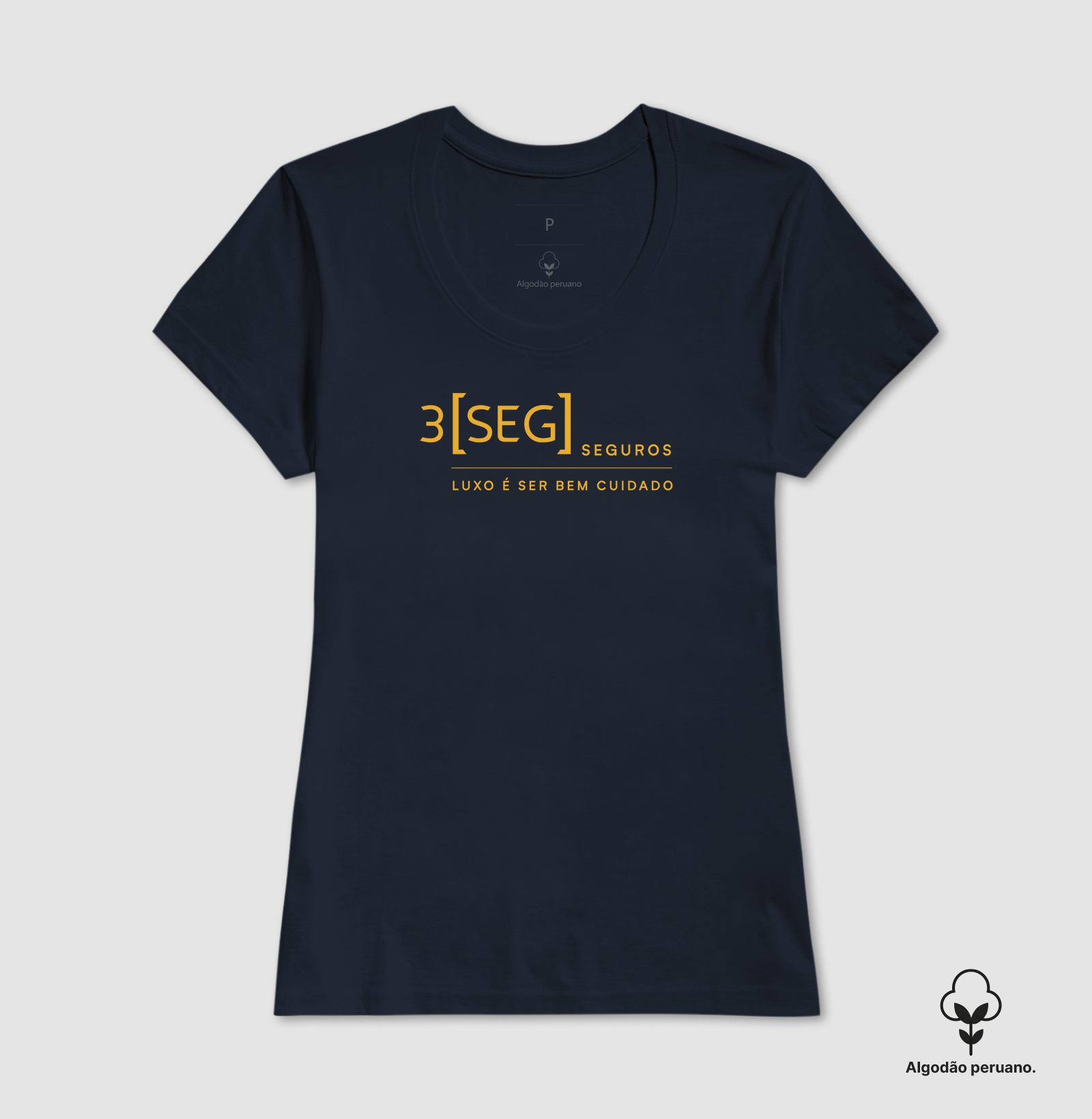 3SEG LUXO É SER BEM CUIDADO Camiseta Algodão Peruano - Imagem 2