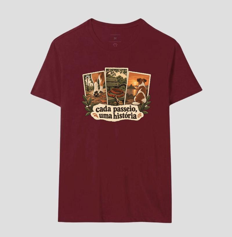 Camiseta Cachorro Memórias "cada passeio, uma história" | Pelo & Pano - Imagem 18
