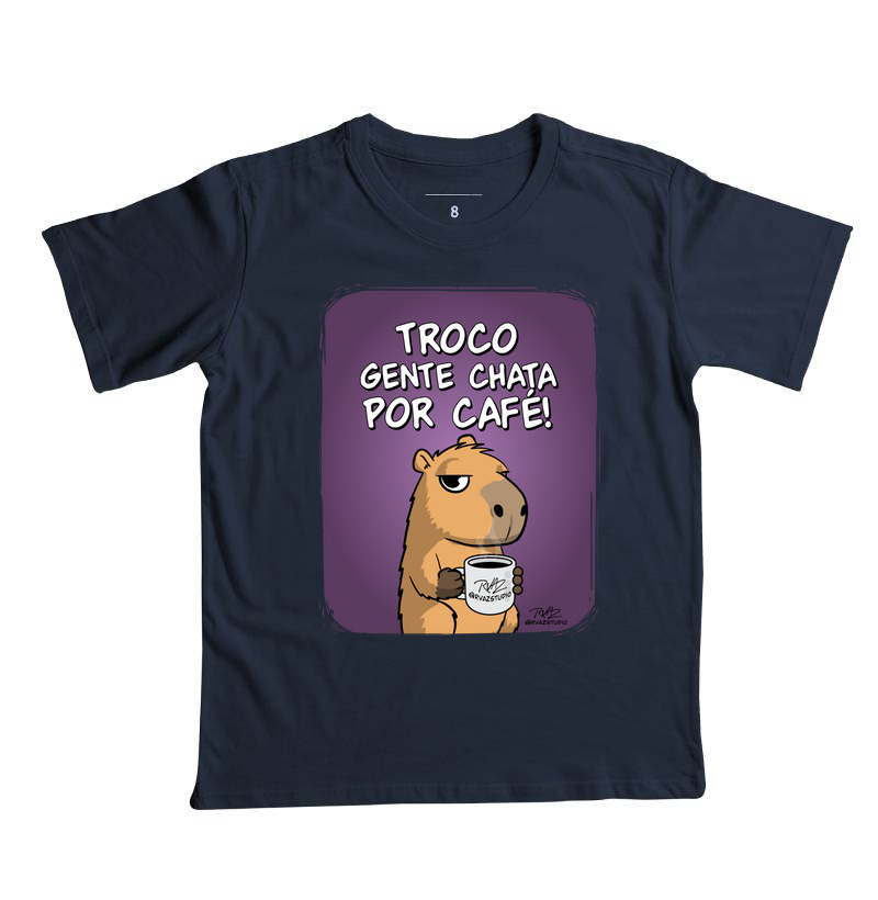 Camiseta Capivara Troco por Café - Imagem 5