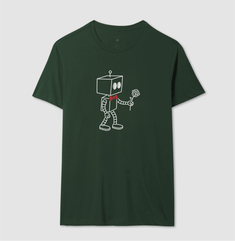 Camiseta Casal Robô Flor - Imagem 8