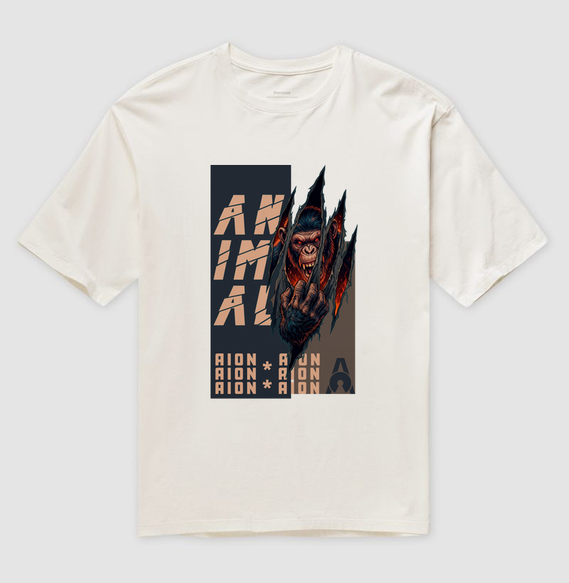 Camiseta Oversized Chimpanzé | Origem Eterna — Aion Abstract - Imagem 5