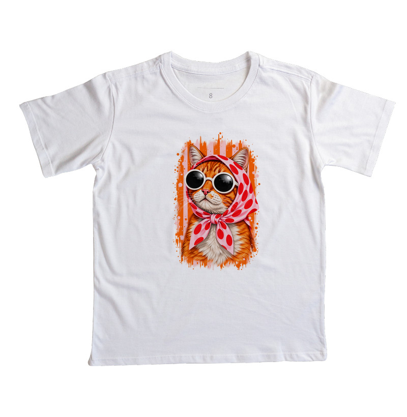 Gato Fashion Retrô Laranja  - Imagem 2