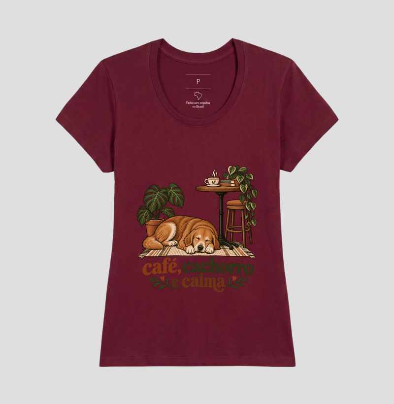 Camiseta Cachorro Café "café, cachorro e calma" | Pelo & Pano - Imagem 19