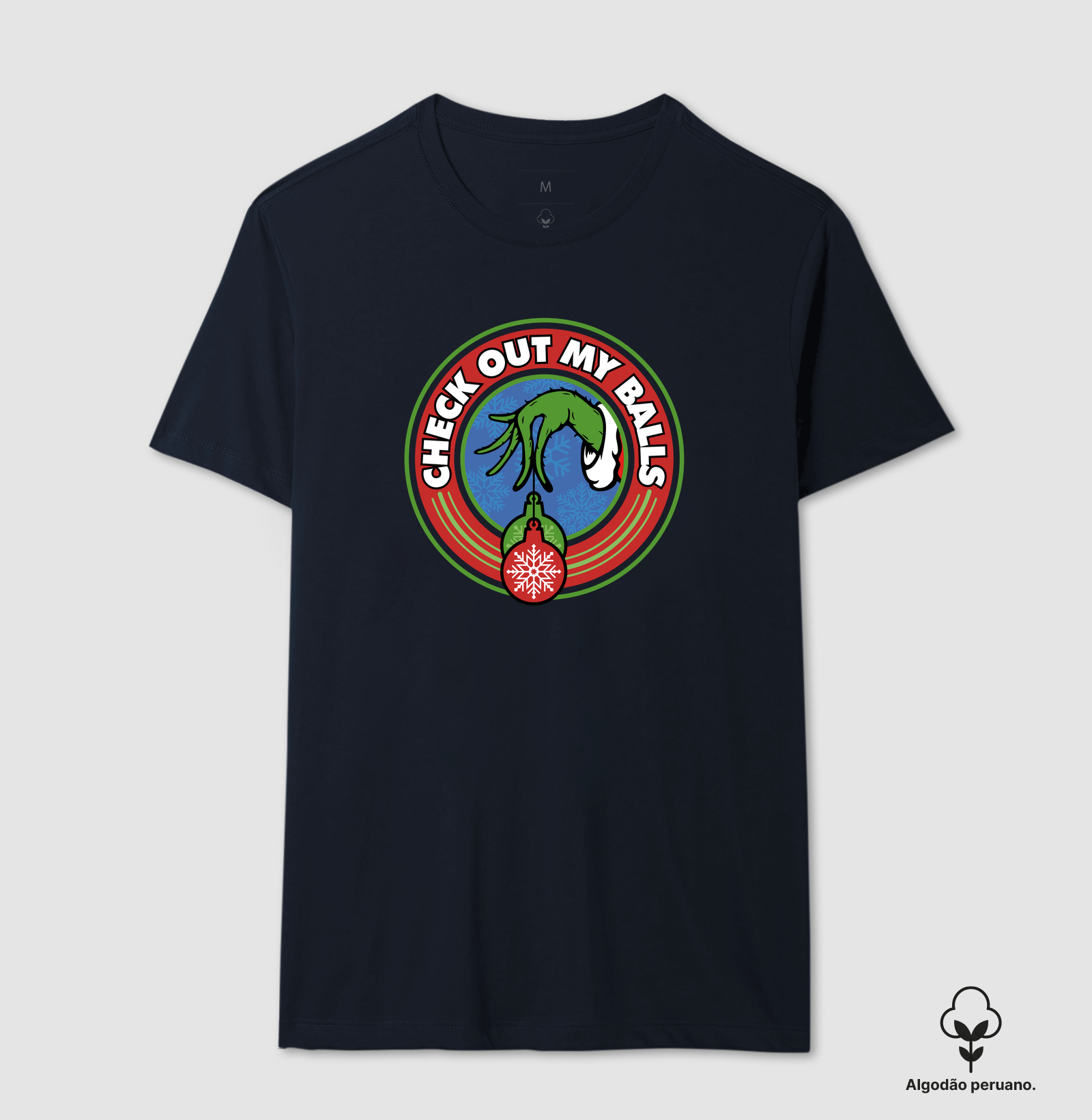 Camiseta Algodão Peruano Grinch Olha as Minhas Bolas - Imagem 7