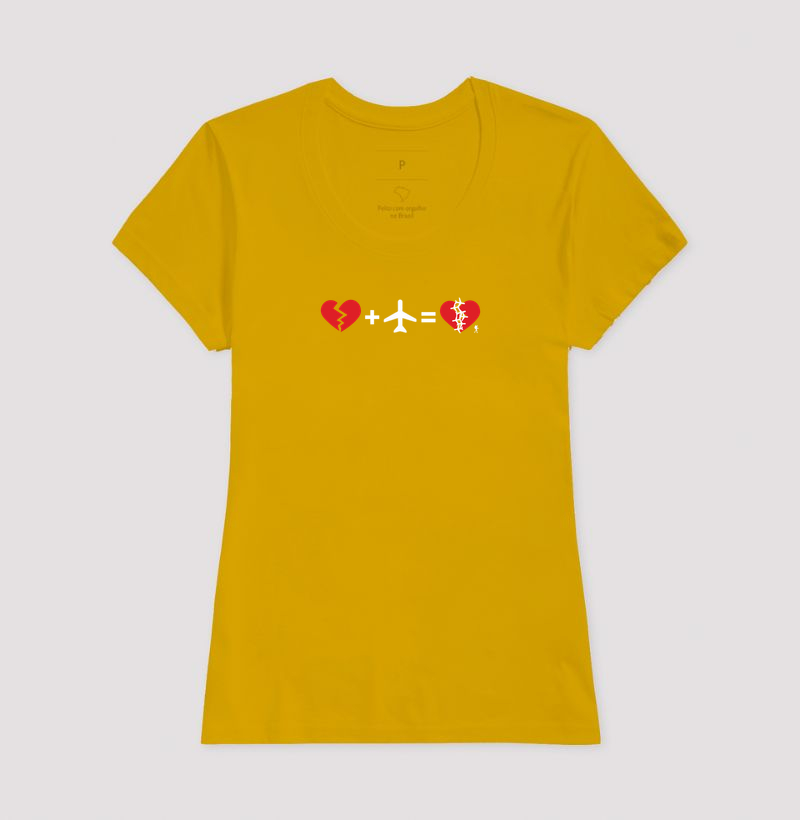 Camiseta Coracao Partido Mais Aviao Igual Coracao Curado | Equacao Viagem Humor | Colecao Viciados em Viagem - Imagem 18
