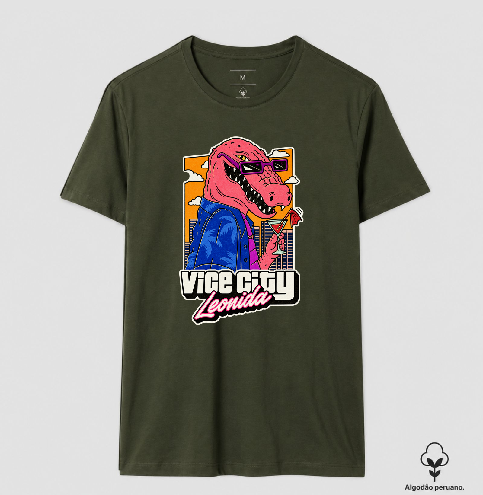 Camiseta Algodão Peruano Jason (GTA VI / Vice City / Leonida) - Jacare Drink - Imagem 8
