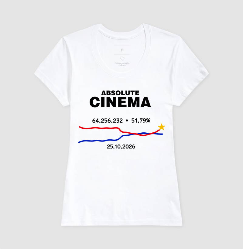 Camiseta ABSOLUTE CINEMA da virada (coleção cinema nacional é ato político) - Imagem 8