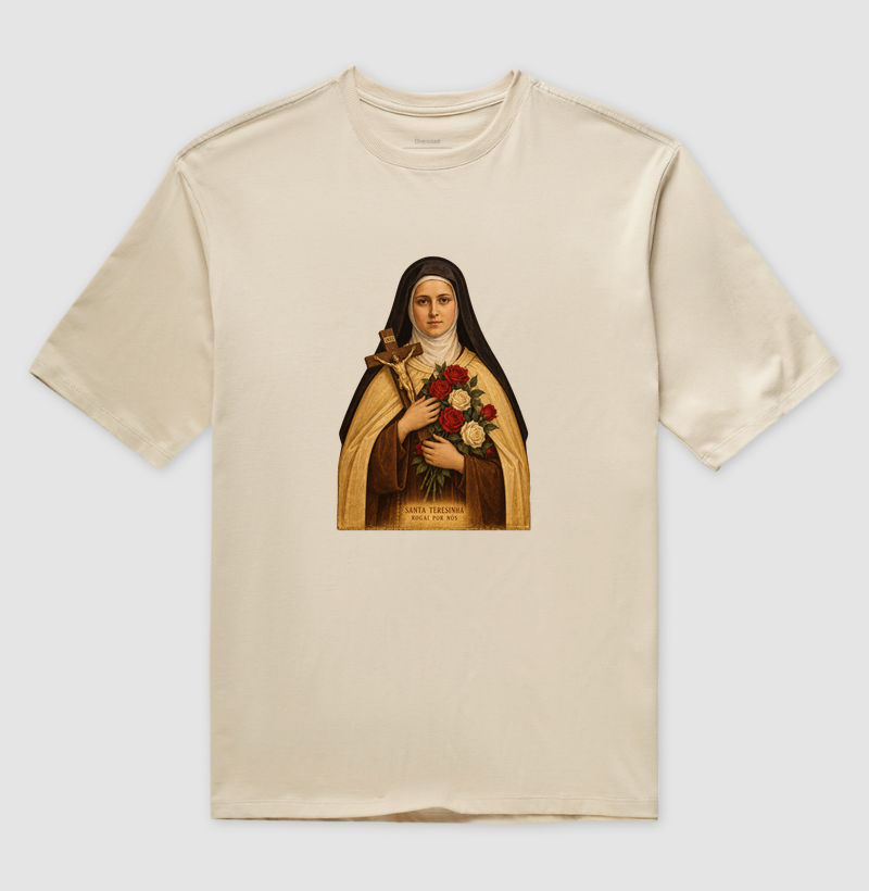 Camiseta Oversized Santa Teresinha Rogai por Nós - Imagem 3