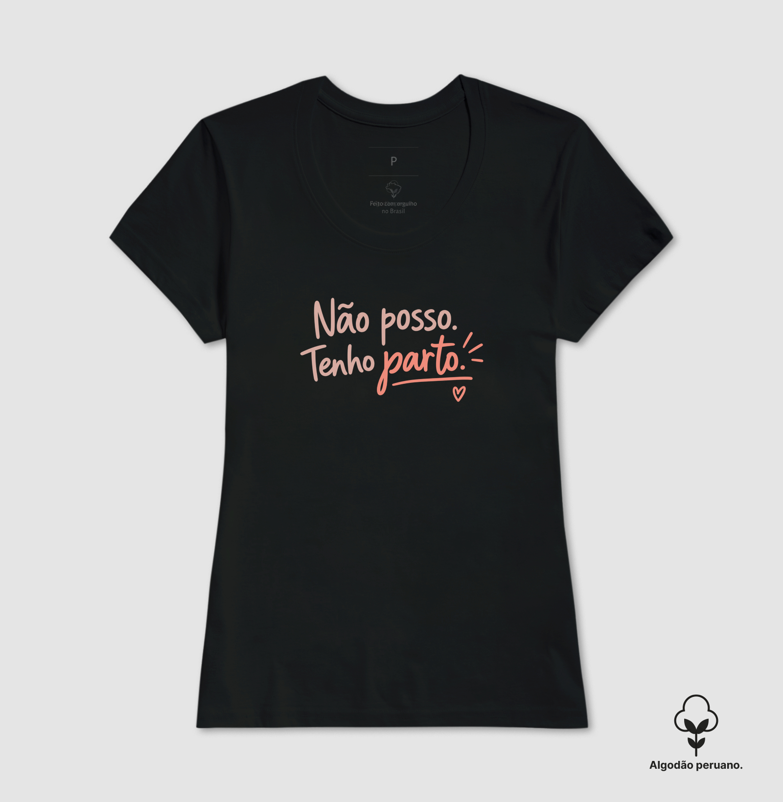 Não Posso, Tenho Parto! Algodão Peruano - Imagem 6