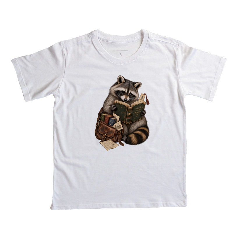 Camiseta Guaxinim Leitor - Imagem 3
