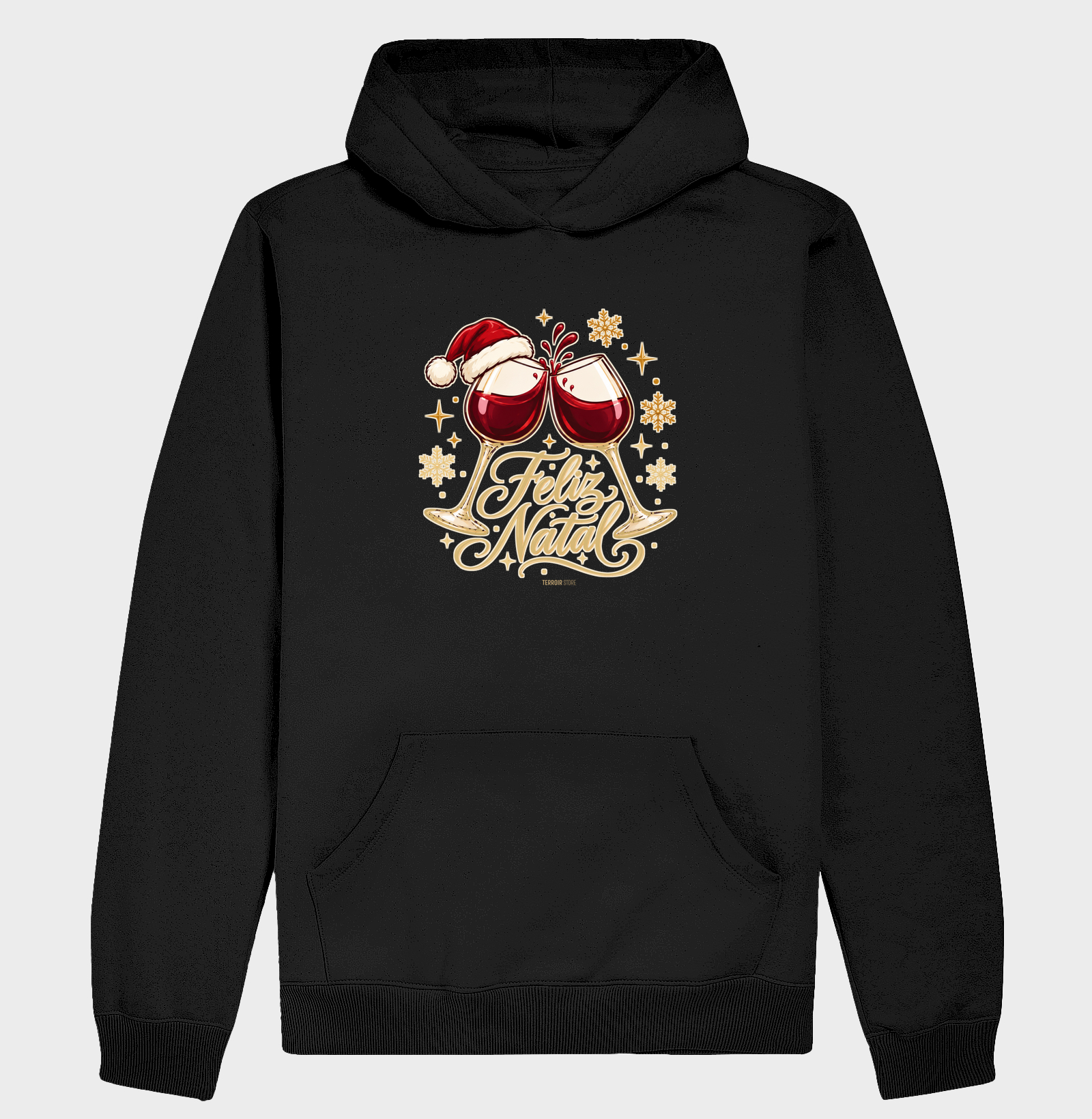 Hoodie Moletom Feliz Natal – Brinde de Taças de Vinho - Imagem 2
