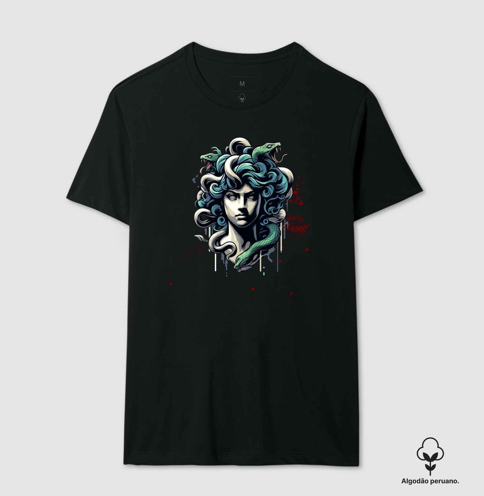 Camiseta Algodão Peruano Olhar de Medusa - Imagem 6