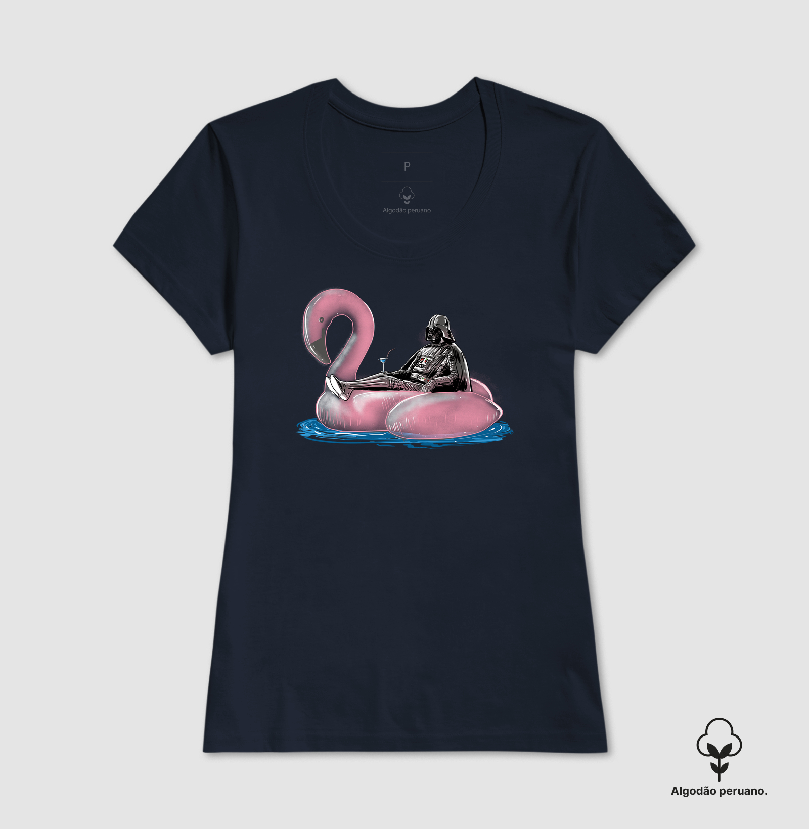 Camiseta Dark Side of The Swimming Pool Algodão Peruano - Imagem 7