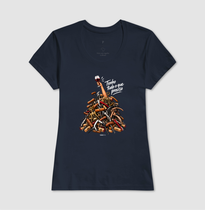 Camiseta “Tenho Tudo o Que Preciso (Mais Vinho)” – Wine Lover - Imagem 7
