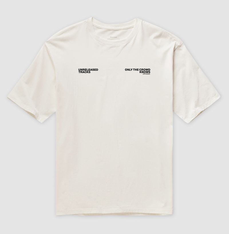UNRELEASED TRACKS V2 — Camiseta Oversized - Imagem 5