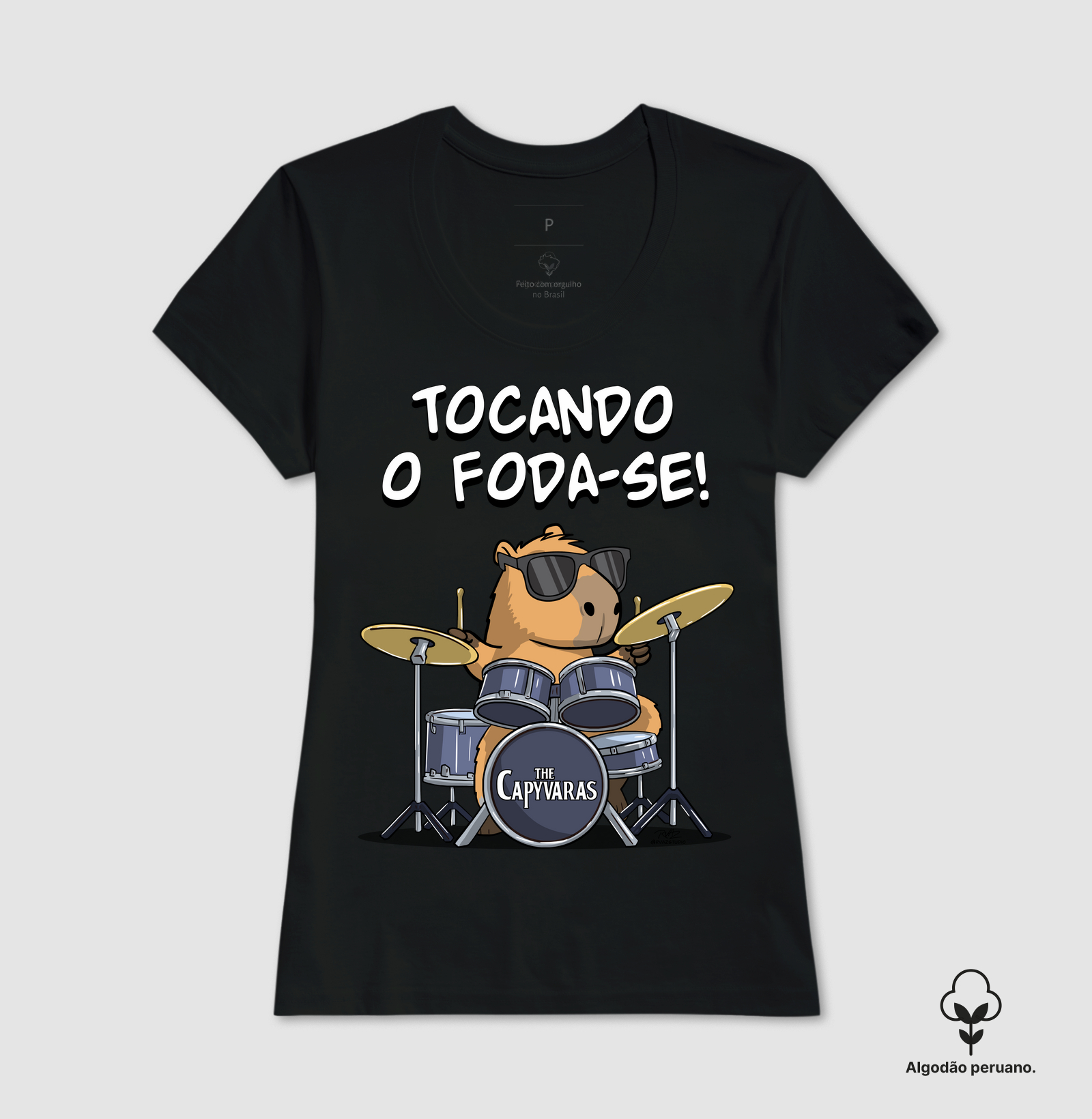 Camiseta Capivara Tocando o Foda-se - Imagem 3