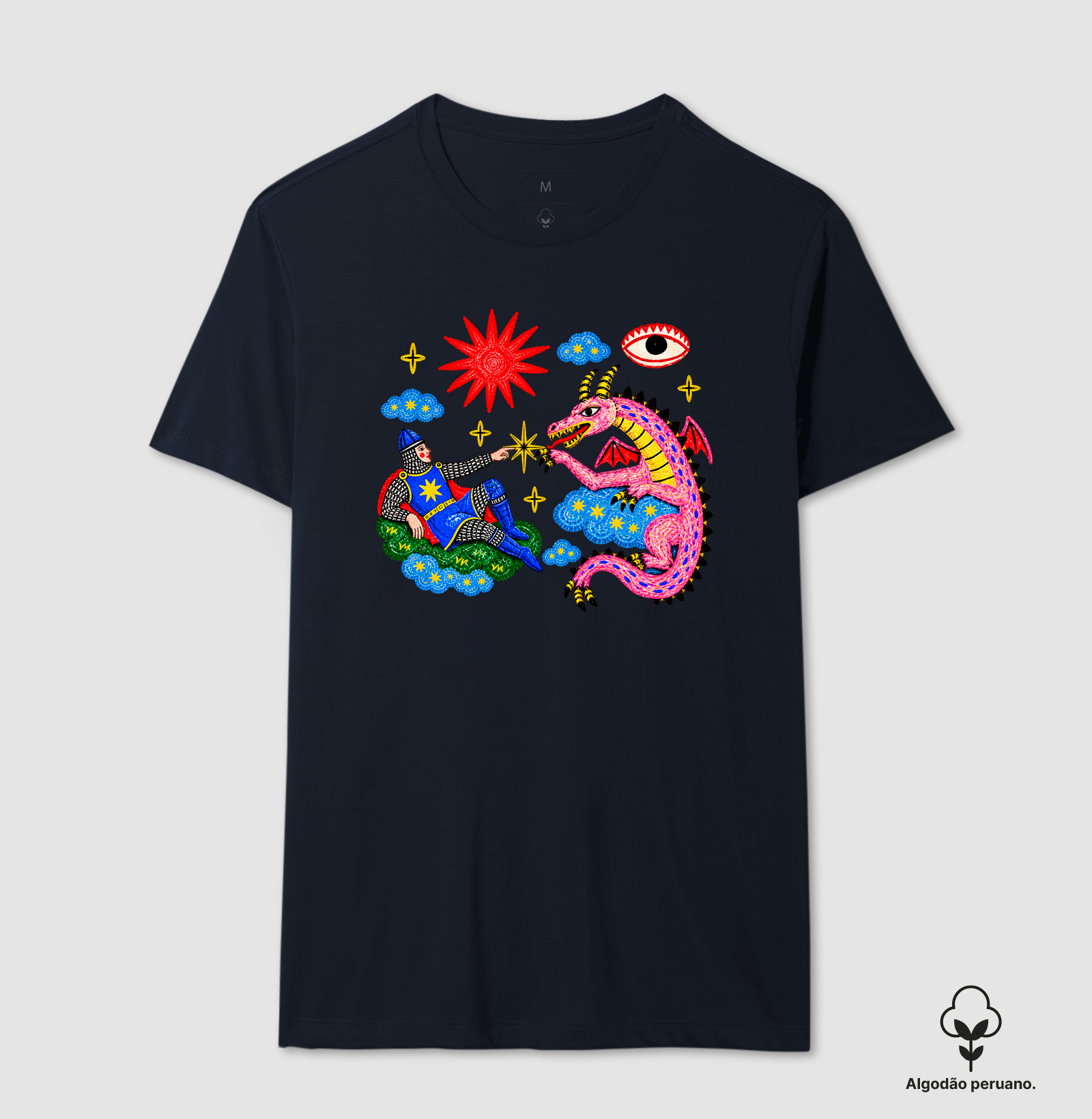 Camiseta Algodão Peruano O Toque do Cavaleiro e o Dragão - Imagem 6