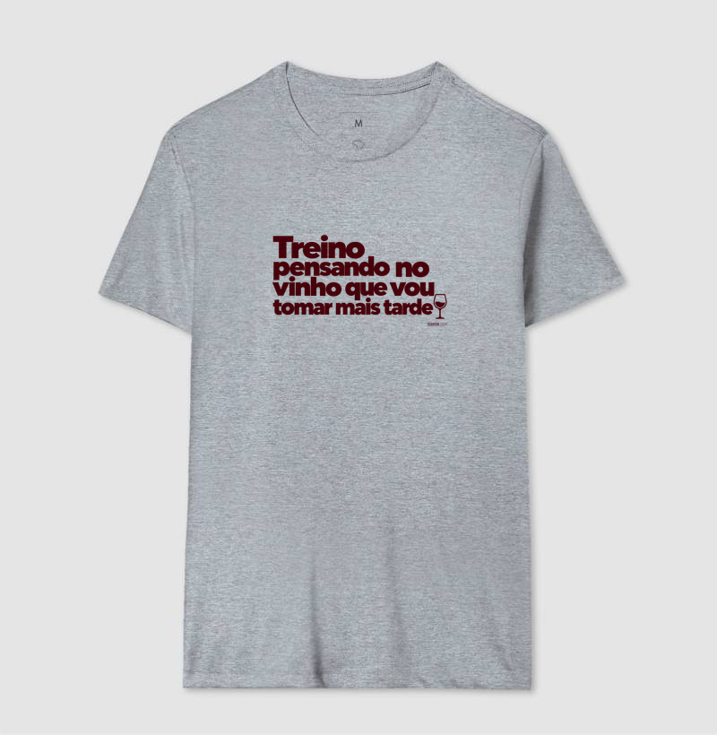 Camiseta Treino Pensando no Vinho – Frase Divertida de Vinho e Academia - Imagem 8