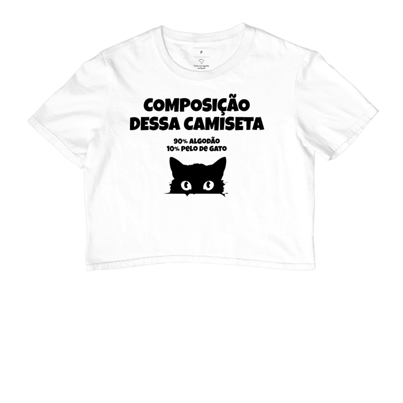 Composição dessa camiseta: 90% algodão 10% pelo de gato - Imagem 3