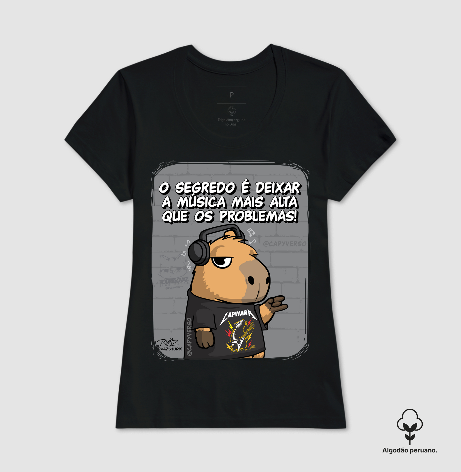 Camiseta Capivara Música - Imagem 2