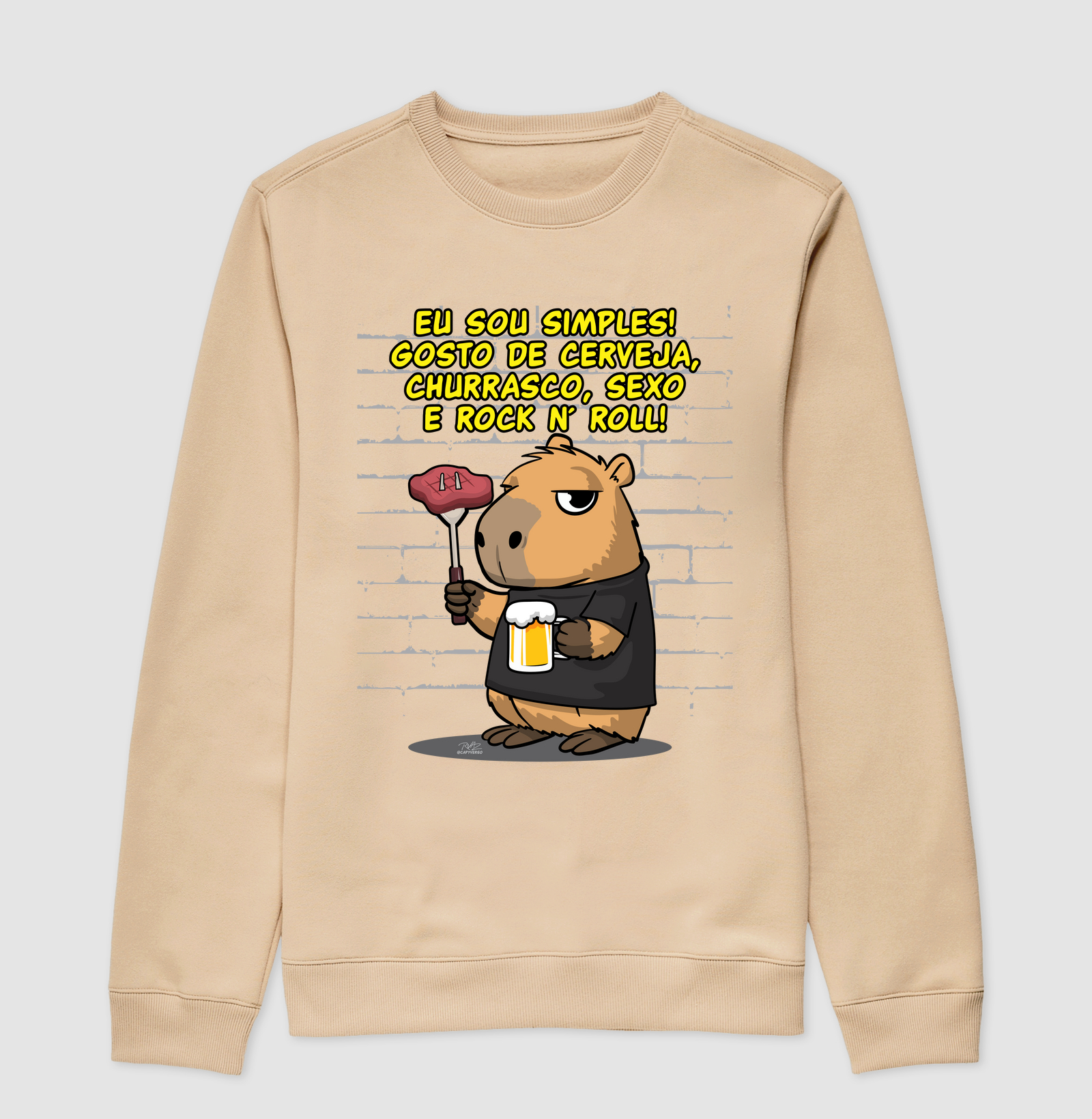 Camiseta Capivara rock simples - Imagem 3