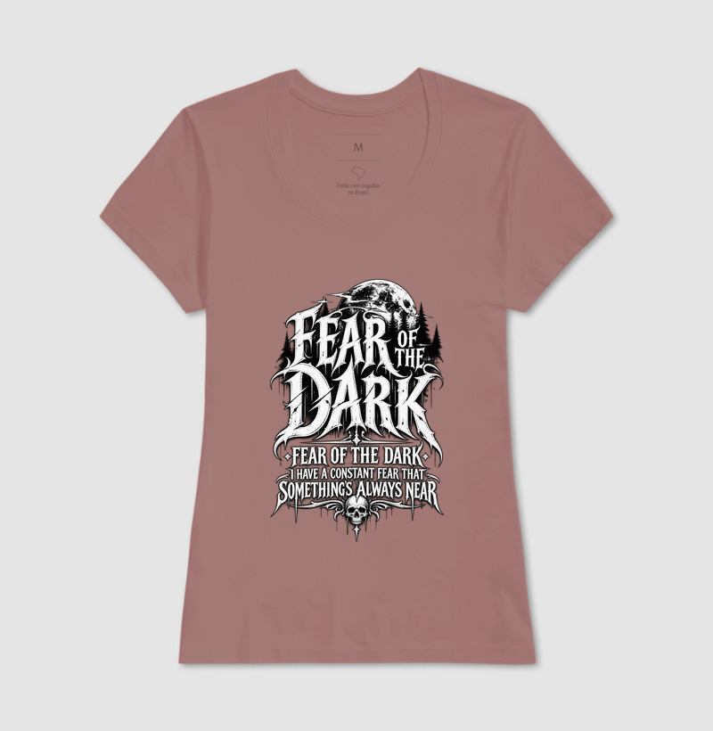 Camiseta Fear of the Dark – Estampa Gótica Heavy Metal - Imagem 9