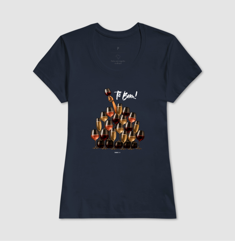 Camiseta Vinho - Tô Bem! - Taças - Imagem 7