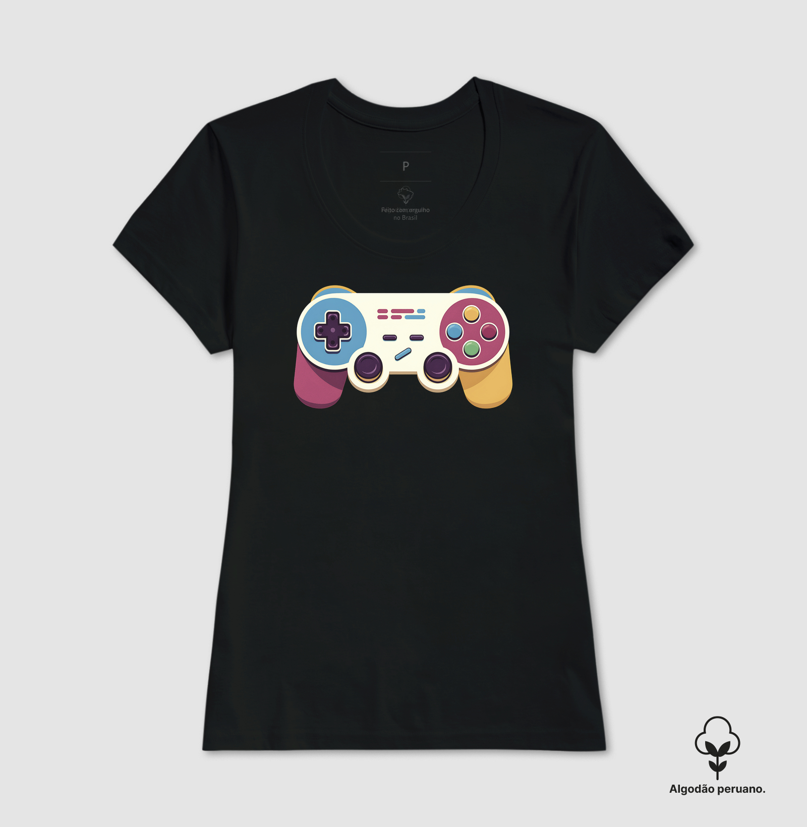 Camiseta Algodão Peruano Press Start - Imagem 3