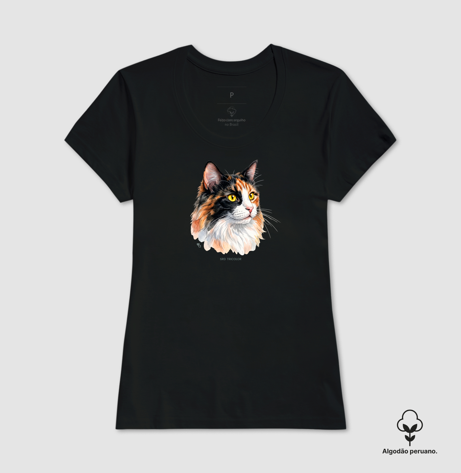 Gatos - SRD Tricolor - Algodão Peruano - Imagem 6