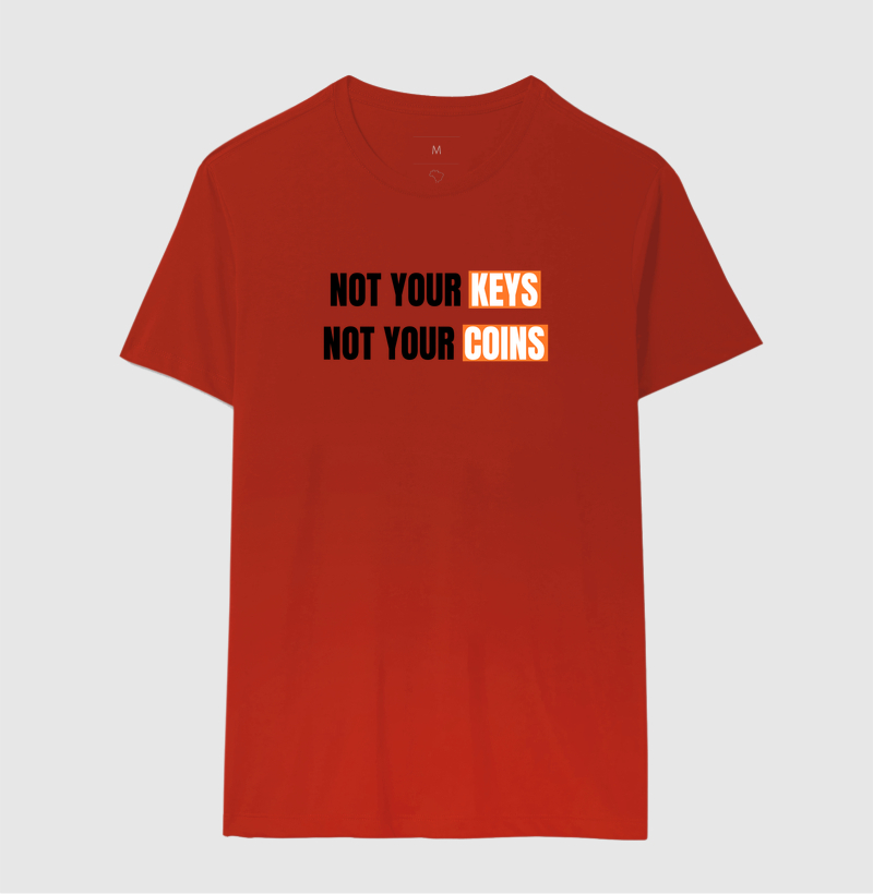 Camiseta Bitcoin Not Your Keys, Not Your Coins - Imagem 14