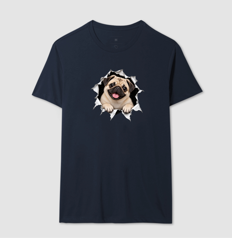 Pug Saindo da Camiseta - Imagem 6