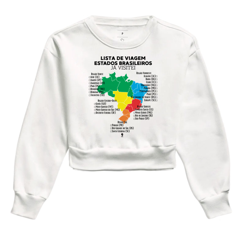 Camiseta Lista de Viagem Estados Brasileiros Ja Visitei | Mapa Brasil Auto Personalizavel | Colecao Personalizaveis - Imagem 3