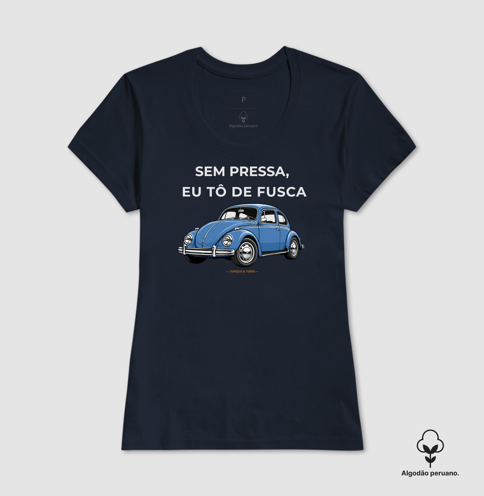 Sem pressa, eu tô de fusca - Azul médio acinzentado - Imagem 4