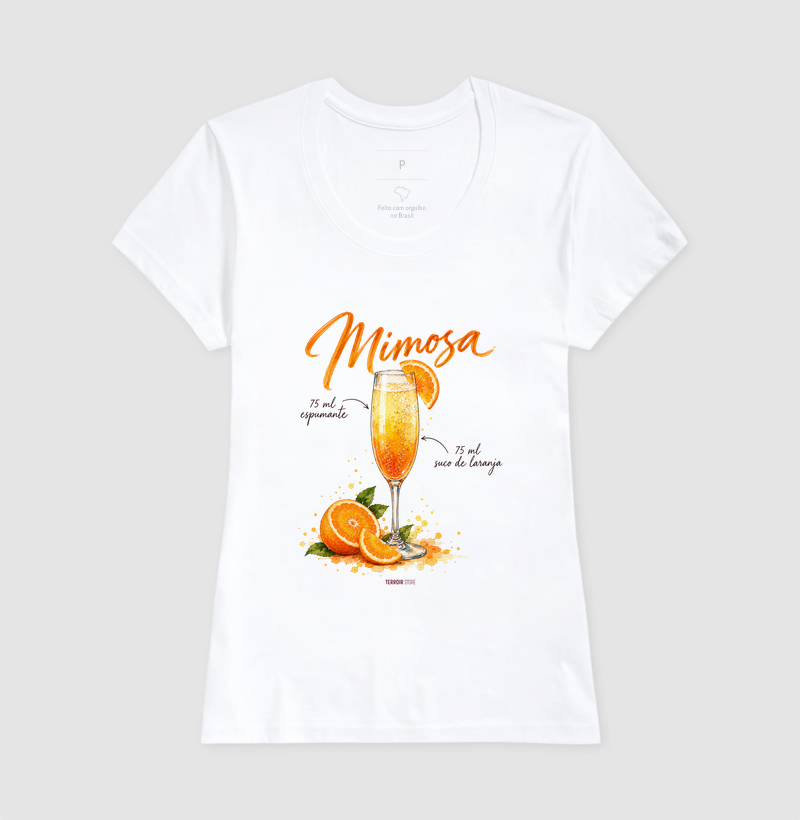 Camiseta Mimosa – Drink com Espumante e Suco de Laranja - Imagem 5