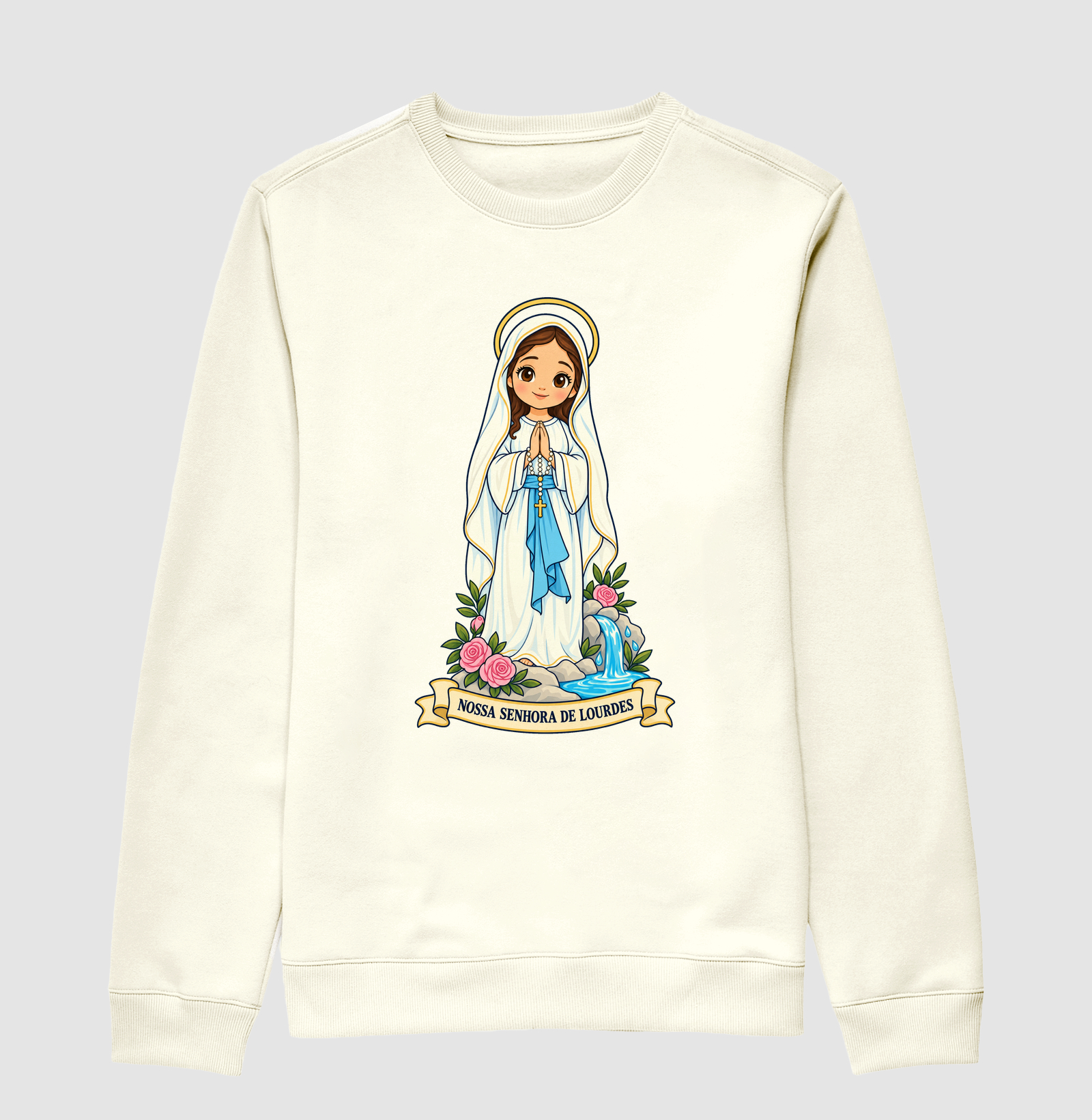 Nossa Senhora de Lourdes estilo chibi - Imagem 2