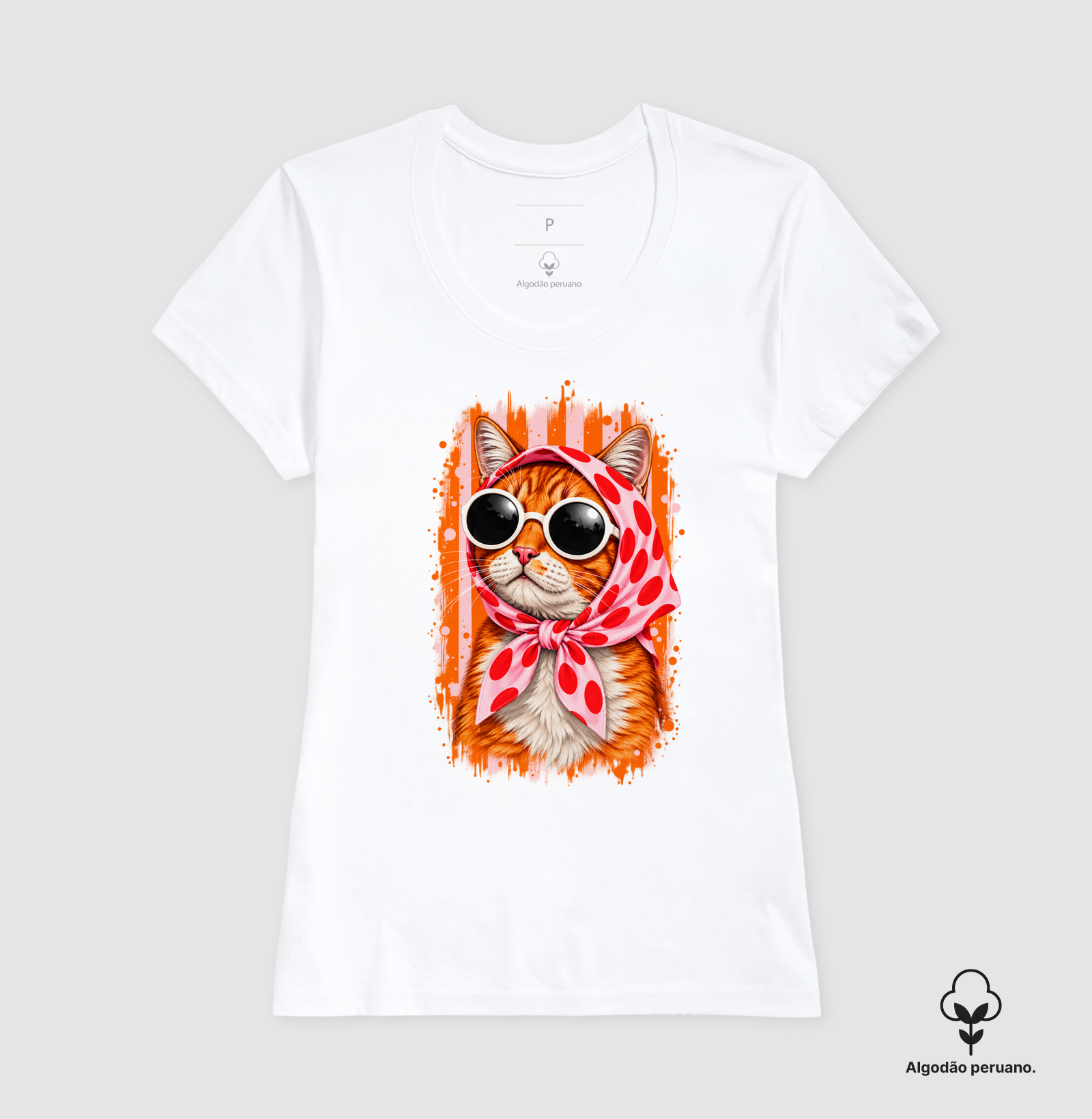 Gato Fashion Retrô Laranja  - Imagem 3