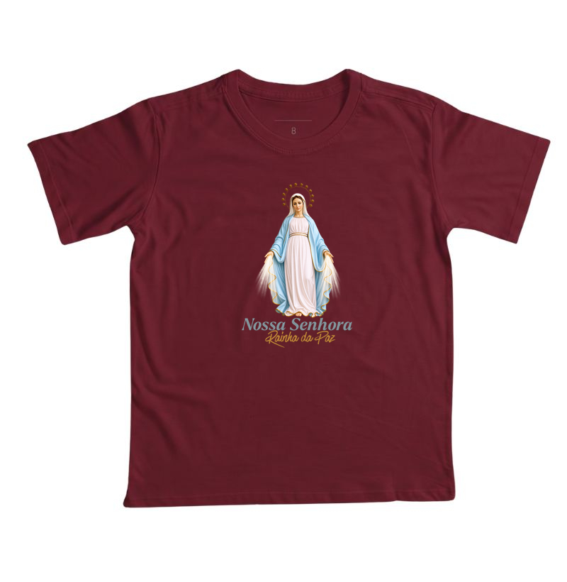 Camiseta Católica Nossa Senhora Rainha da Paz - Imagem 7