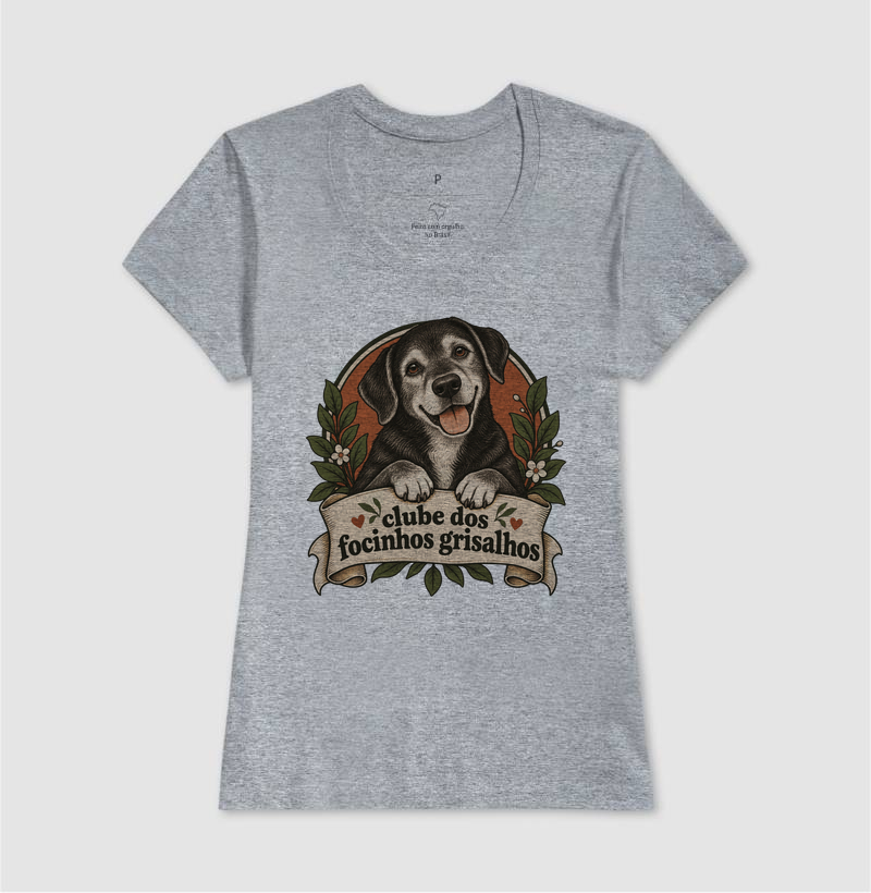 Camiseta Cachorro Idoso "clube dos focinhos grisalhos" | Pelo & Pano - Imagem 9