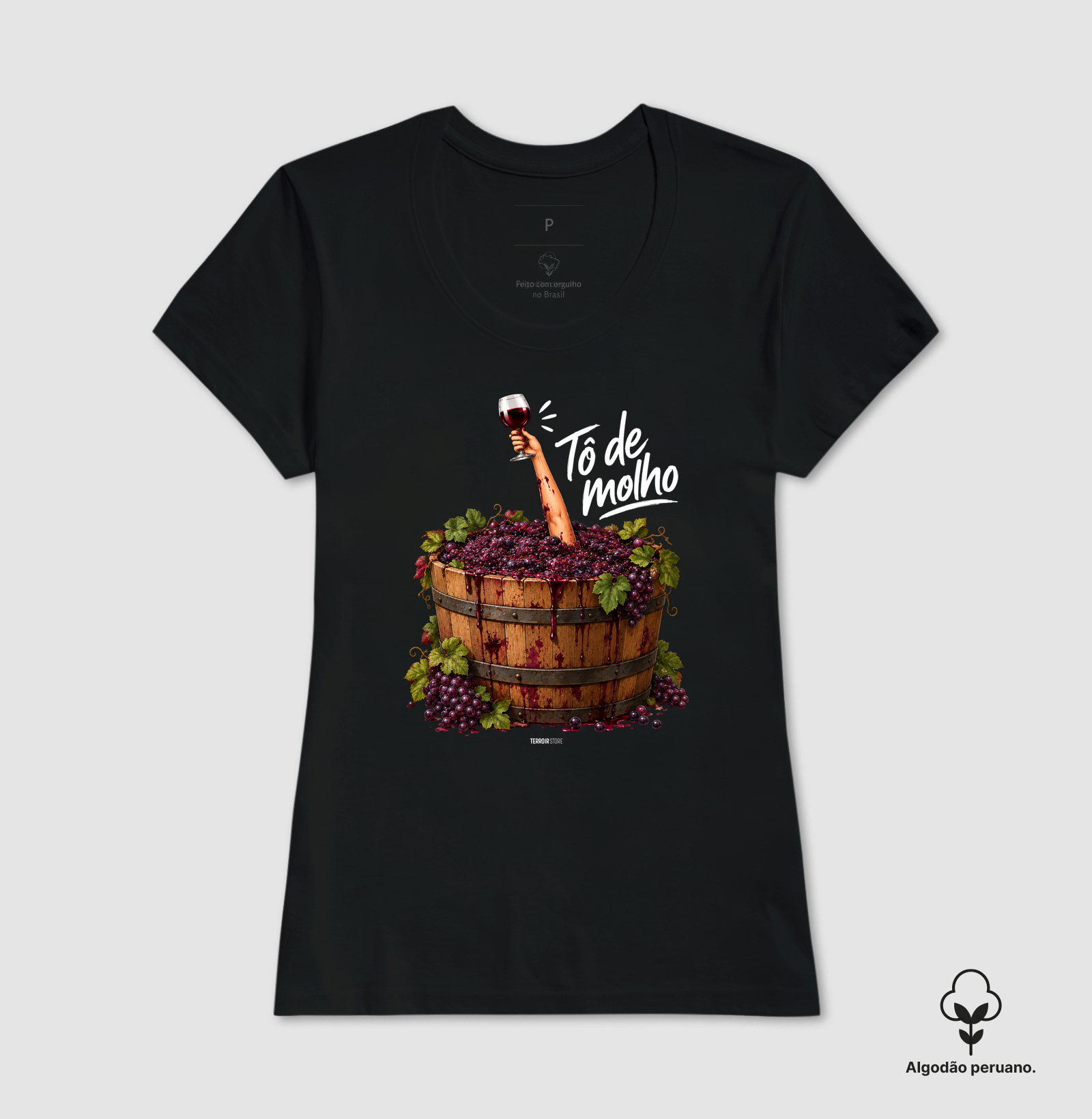 Camiseta Vinho - “Tô de Molho” – Humor & Wine Mood - Imagem 5