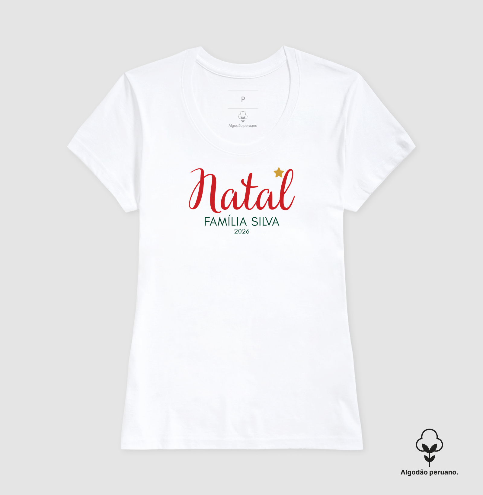 Natal - Família Silva - 2026 (algodão peruano) - Imagem 4