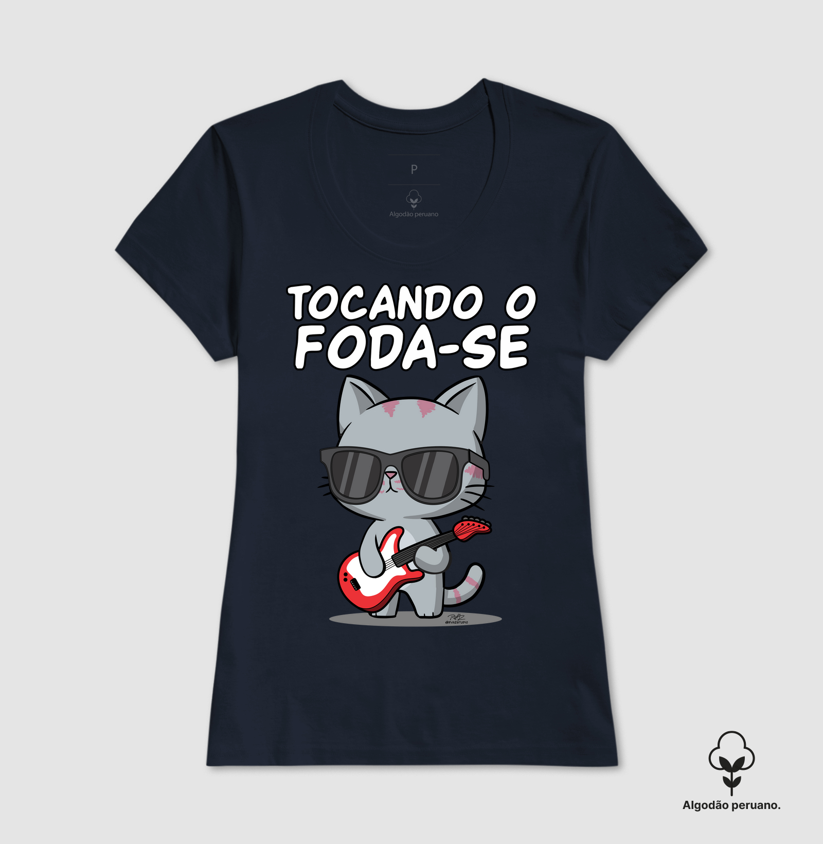 Camiseta Gato Sincero Tocando - Imagem 7