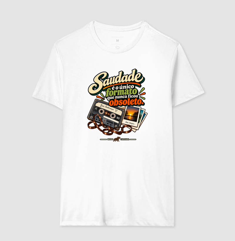 SAUDADE É O ÚNICO FORMATO QUE NÃO FICOU OBSOLETO - Modo Capivara - Camiseta - Imagem 6